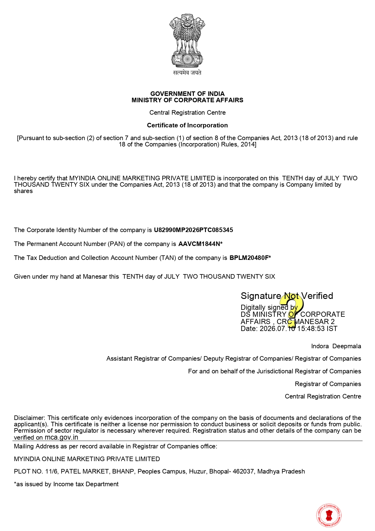Notice 1